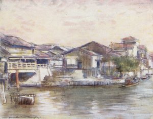A Tranquil Water-way by Mortimer Ludington Menpes